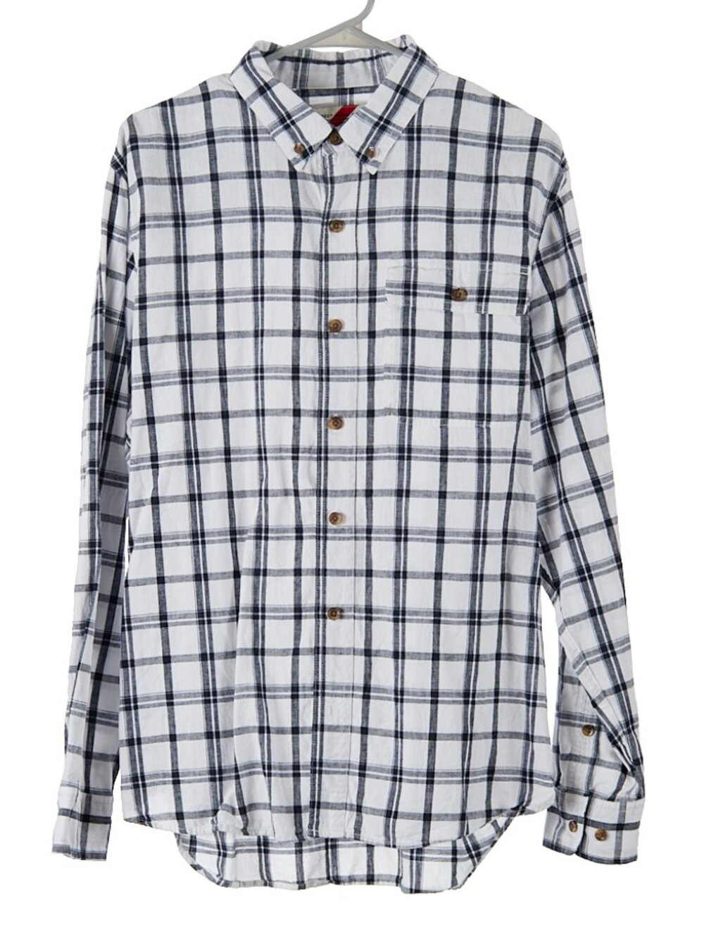 Best Made Co White Plaid Linen Cotton Button Down Shirt Men's Large